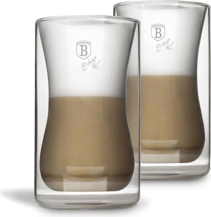 BerlingerHaus Haus Kaffee Glas 270ml 2er Set ohne Griff (270 ml, 2x)
