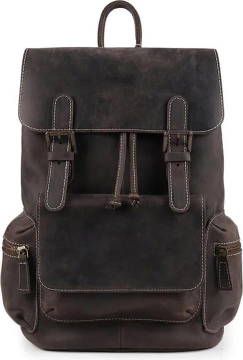 Only-Bags.Store Handgefertigter Rucksack aus genarbtem Leder
