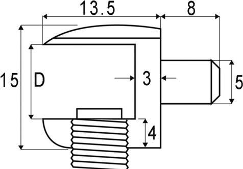Actual product image OK-Line Glass shelf clamp support (1 pcs.)