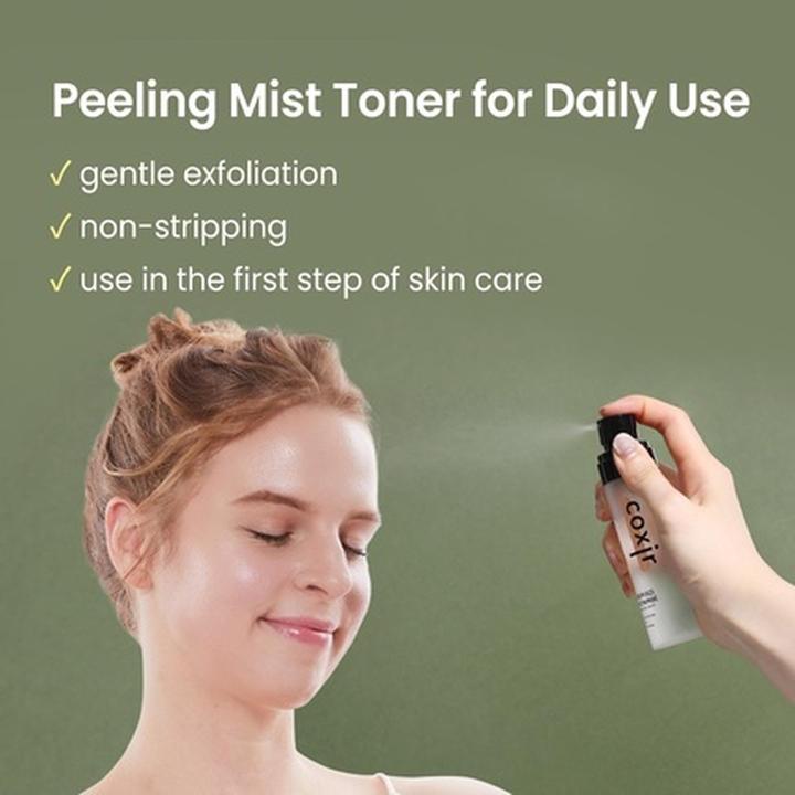 Actual product image Coxir Brown Rice Niacinamide Peeling Mist Toner with AHA and BHA (Cleansing scrub)