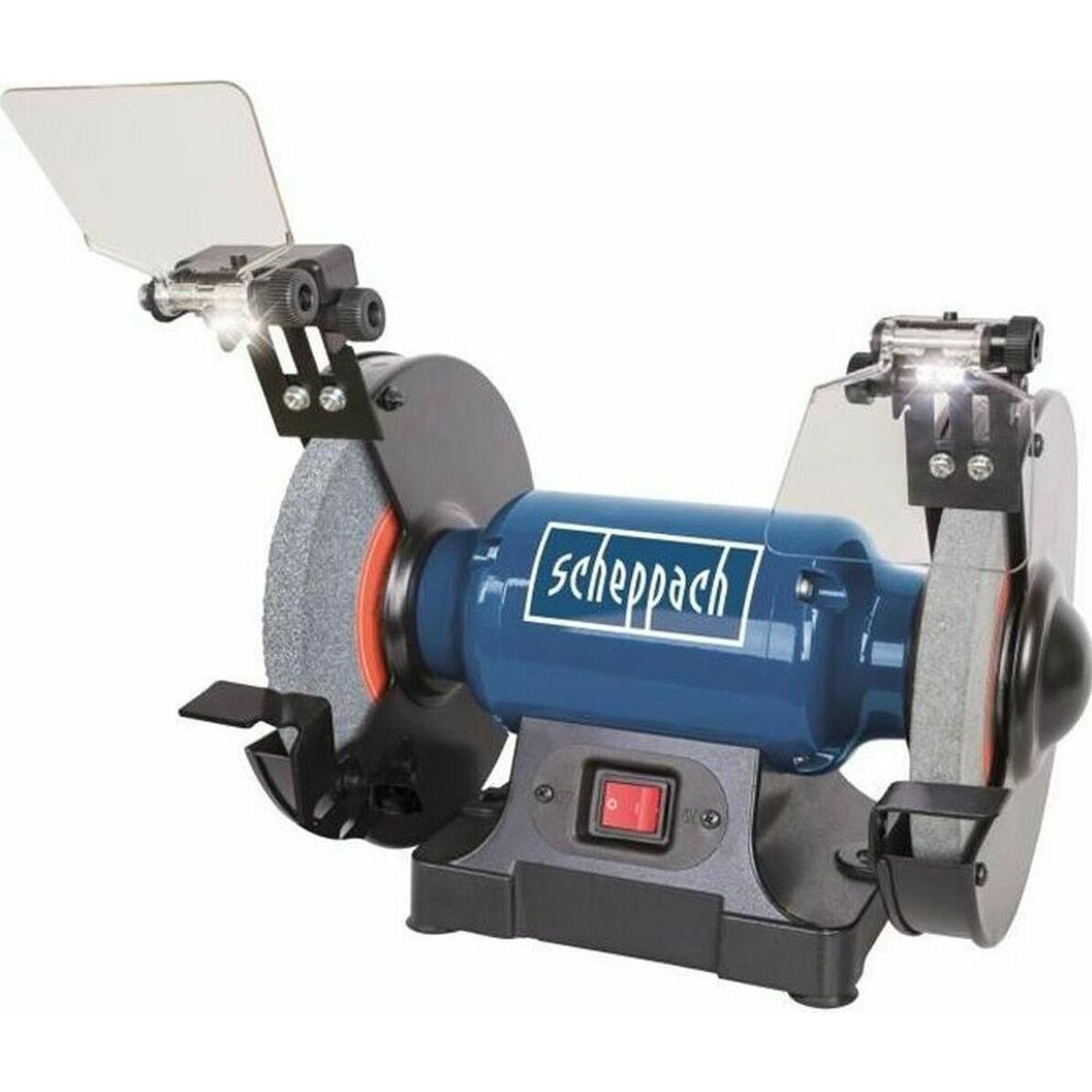 Scheppach, Rettificatrice + lucidatrice, Levigatrice doppia SM200L (Tritacarne da banco, 500 W)