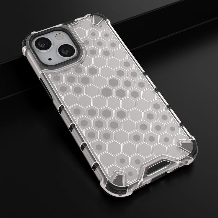 Produktbild Hurtel Honeycomb Case armor cover with TPU Bumper for iPhone 13 mini transparent (Apple iPhone 13 mini)