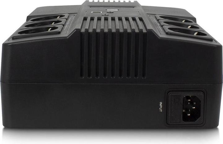ACT UPS, 600 VA, 6x Type F outlet, 1x IEC C14 input, 230V, AVR (600 VA, 360 W, Line-interactive UPS)
