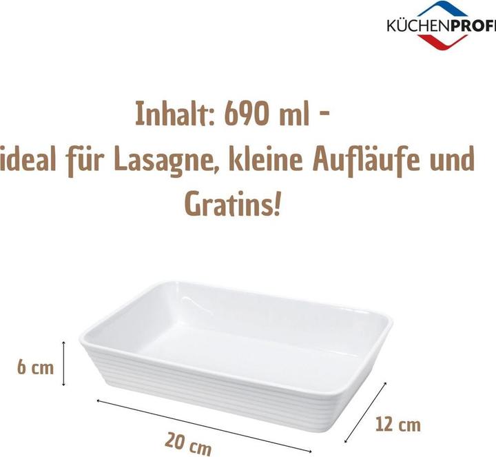 Actual product image Küchenprofi Burgundy Porcelain Rectangular Serving Bowl