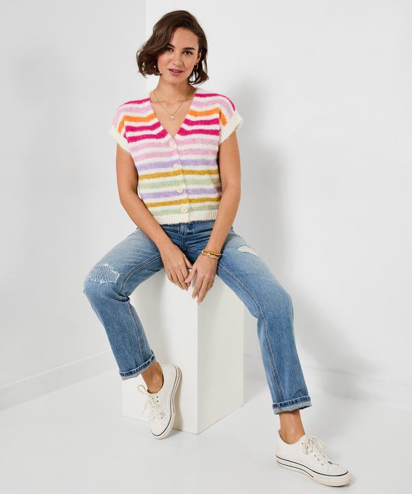 Produktbild Joe Browns Stripe V Neck Sleeveless Cardigan (44)