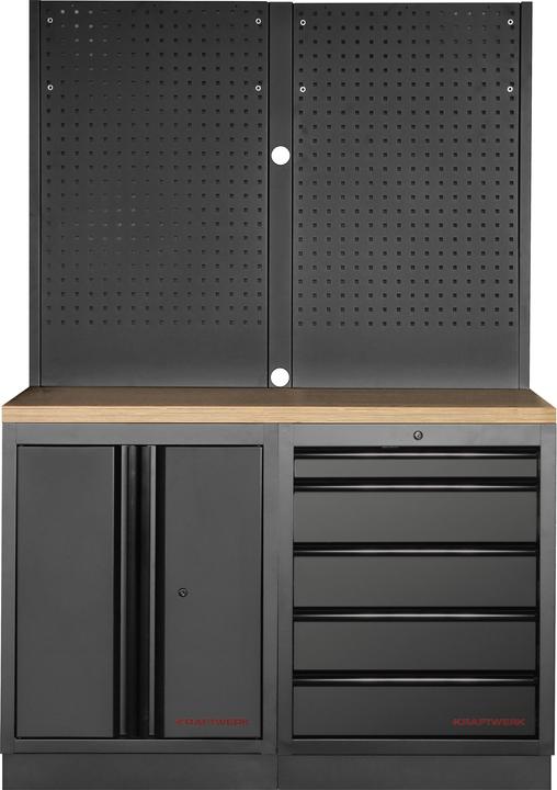 Produktbild Kraftwerk MOBILIO BLK Kombi Lochwand Buche (136 cm, 200 cm)