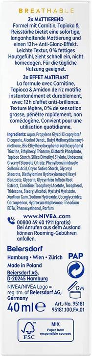 Actual product image NIVEA UV Face Shine Control (SPF 50+, 40 ml)