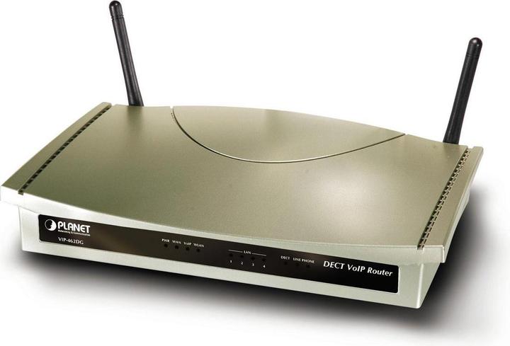 Produktbild Planet 802.11g WiFi DECT/VoIP Router SIP - two voice channel - Voice-Over-IP - Voice-Ov