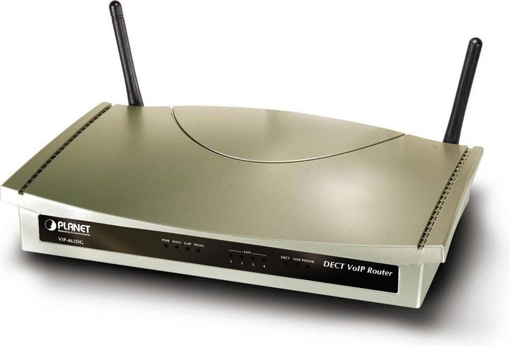 Immagine prodotto Planet 802.11g WiFi DECT/VoIP Router SIP - due canali vocali - Voice-Over-IP - Voice-Ov