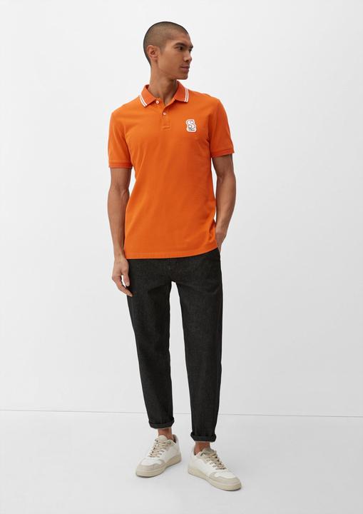 Produktbild s.Oliver Polo-Shirt Poloshirt mit Labelpatch (S)