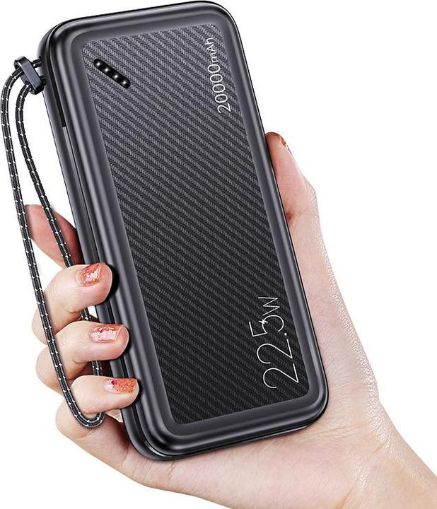 Immagine prodotto Usams Powerbank PB60 20000mAh 22.5W 2xQC3.0+PD Ricarica rapida czarny/nero 20KCD16801 (US-CD168) (20000 mAh, 22.50 W, 74 Wh)