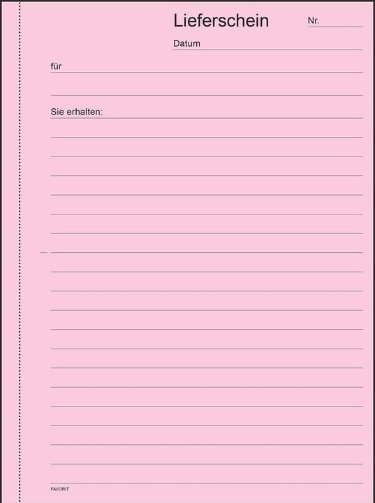 Produktbild Favorit Durchschreibebuch Lieferscheine mit Selbstdurchschreibepapier (150x)