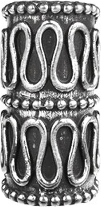 Produktbild Star Piercing Ear Cuff silber Wellen mit Kugeln (Messing)