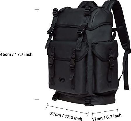 Produktbild Only-Bags.Store Leder Gross Rucksack, Vintage Wanderrucksack mit 14 Zoll Laptopfach für Arbeit, Ausflüge, Uni