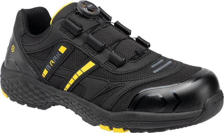 Baak Sicherheitshalbschuh Admiral John Grösse 46 schwarz/gelb Schuhweite 11 S1PS FO HRO LG SC SR ESD E... (S1P, 46)