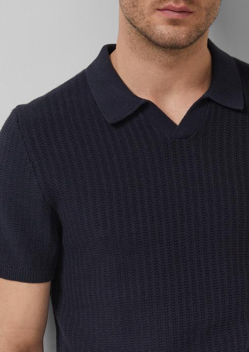 Produktbild s.Oliver Strukturiertes Strick-Polo mit Rippbündchen (M)