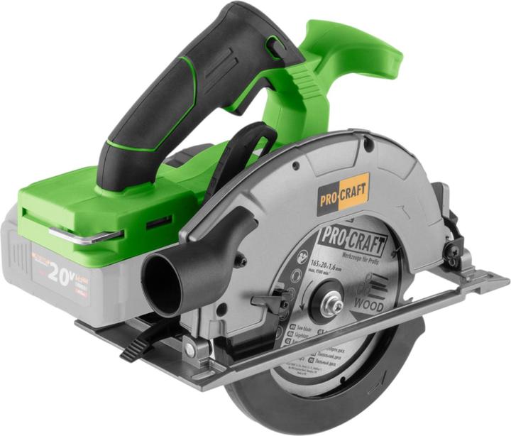 Produktbild Procraft PCA24bb Akku Handkreissäge 20 V 165 mm Brushless Solo - ohne Akku, ohne Ladegerät