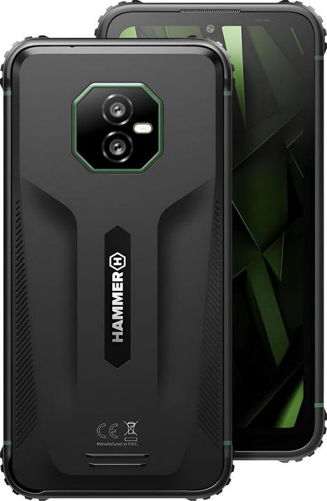 Actual product image Myphone Hammer Ranger (Green) DS 6.1" IPS TFT 720x1560/2GHz/256GB/6GB RAM/Android 15/microSDXC/WiFi,BT,4G (256 GB, Black, Black, Green, 6", Dual SIM, 4G)