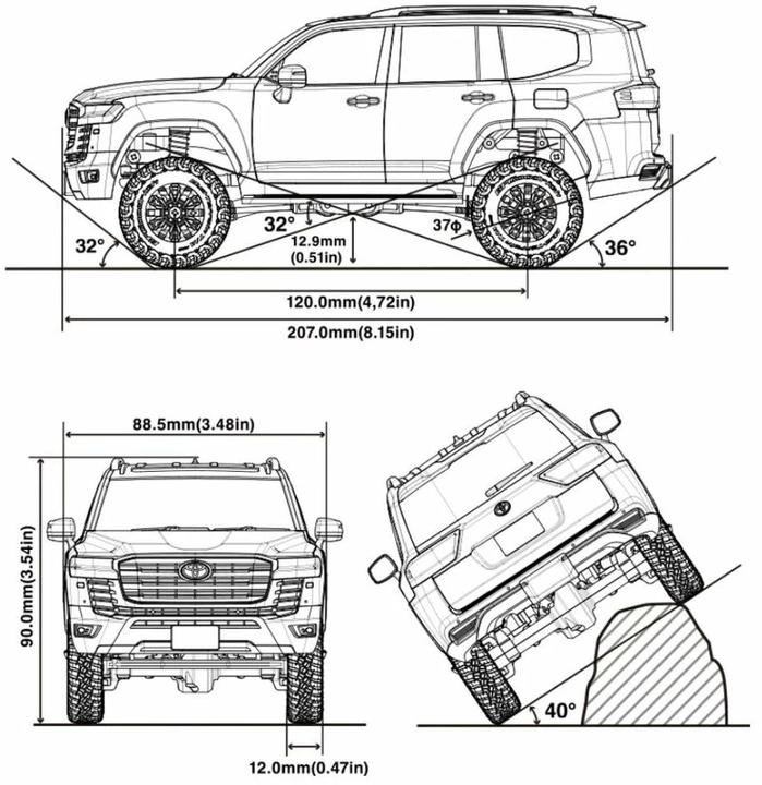 Produktbild Kyosho Scale Crawler Mini-Z Toyota Land Cruiser 300 Weiss, ARTR (ARR Almost-Ready-to-Race)