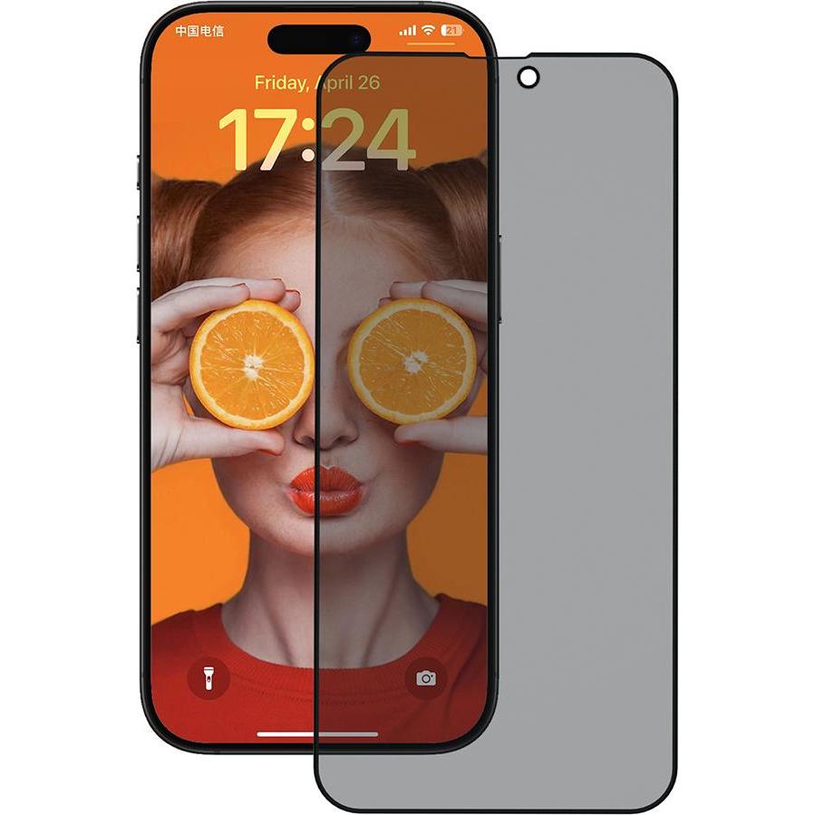 Anank - 2.5D 26° Privacy Screen Protector - iPhone 14 Pro Max - Black ...