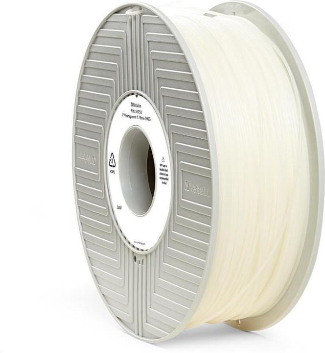 Produktbild Verbatim 3D Printer Filament PP 1,75 mm 500 g natural (PP, 1.75 mm, 500 g, Transparent)