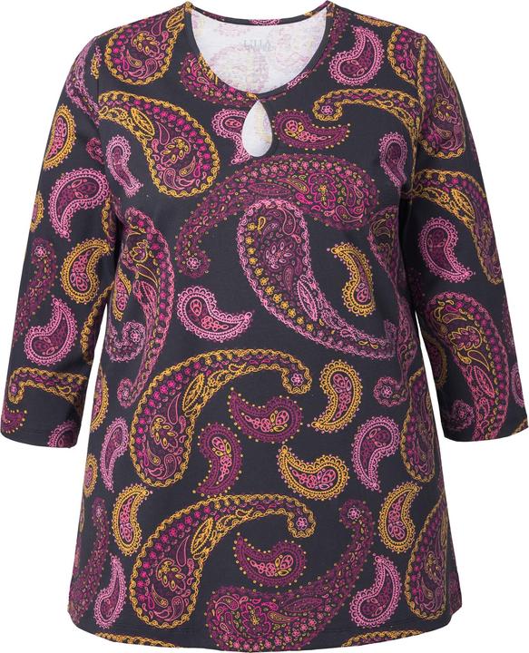 Actual product image Ulla Popken Midnight Paisley Cotton Tee (42, 44)