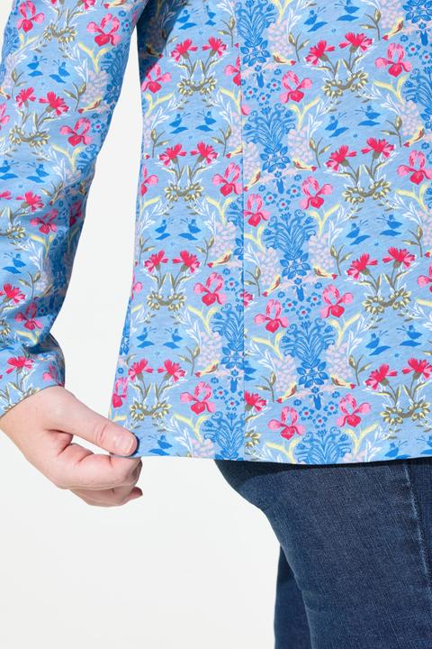 Produktbild Ulla Popken Shirtrolli, floraler Druck, Rollkragen, Langarm (50, 52)