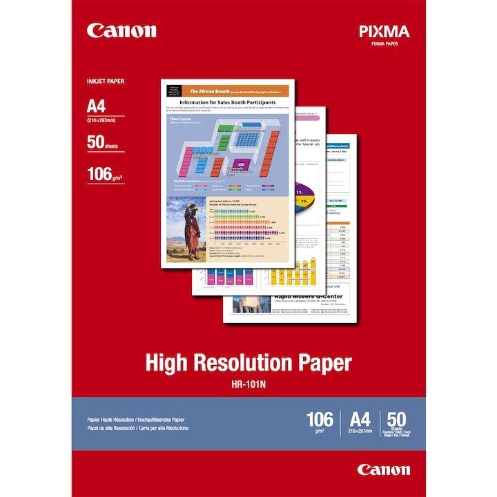 Actual product image Canon Hr-101n (105 g/m², A4, 50 x)