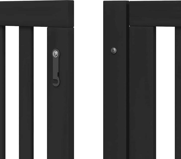 Produktbild vidaXL Hundetor mit Tür Faltbar Absperrgitter Hunde Schutzgitter 10-tlg. Holz (80 cm)