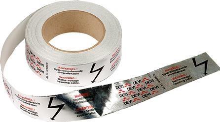 Produktbild Devi Alufolie, selbstklebend 19-805076 Länge 50m Breite 38mm mit Warnaufdruck (38 mm)