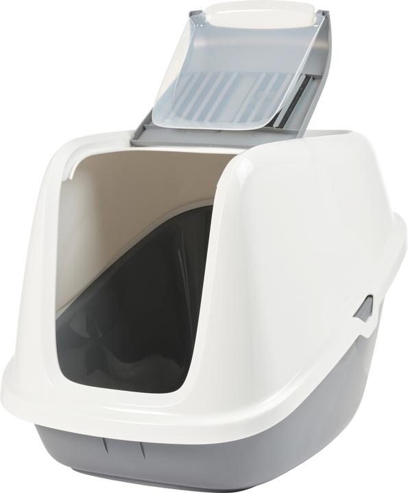 Image du produit Savic Toilette chat Nestor Giant gris/blanc (Bac à litière fermé)