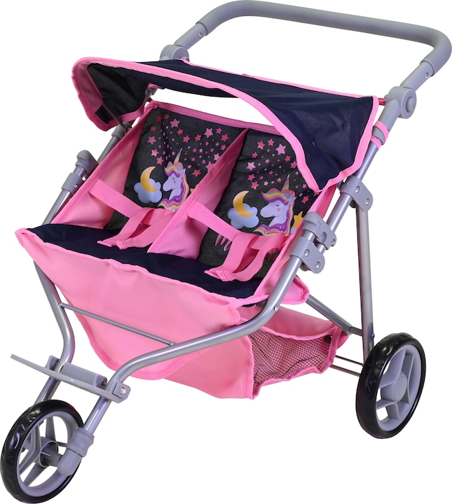 Image du produit Knorrtoys Poussette pour poupées jumelles Duo - "Magic Unicorn