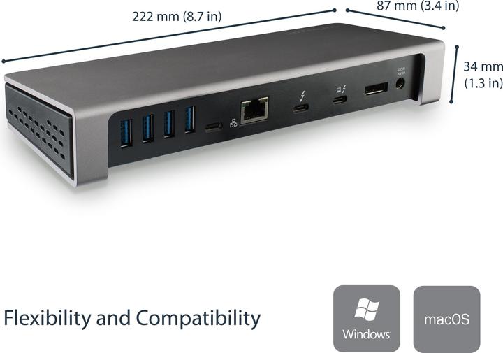 Immagine prodotto StarTech TB3DOCK2DPPU (Thunderbolt, 6 porte)