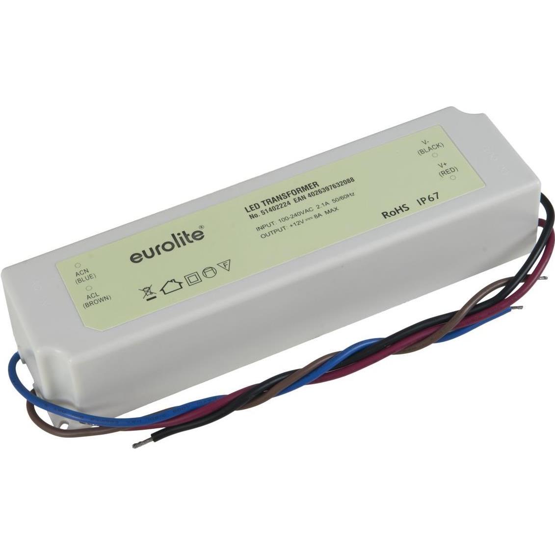 Eurolite Elektronischer Trafo, 12V, 8A, IP67, Zubehör DJ