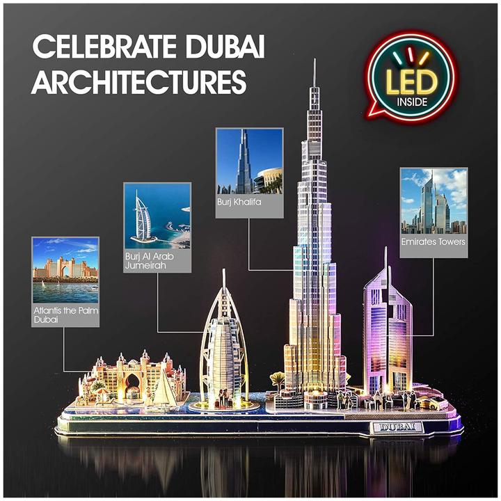 Actual product image Cubicfun Dubai LED (182 pieces)