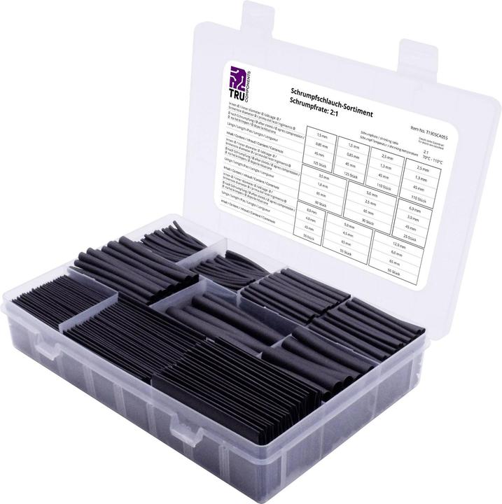 Produktbild Tru Components Schrumfpschlauch Sortiment 2:1, 750 teilig (750 x)