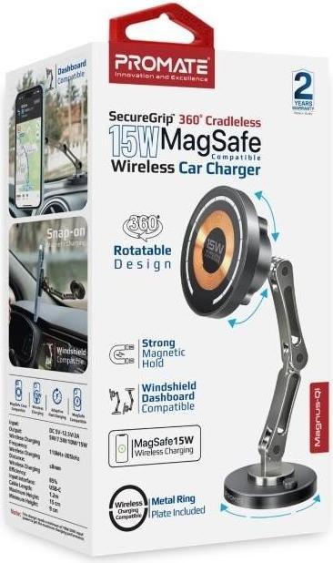 Immagine prodotto ProMate Magnus Qi 15 Watt MagSafe per auto