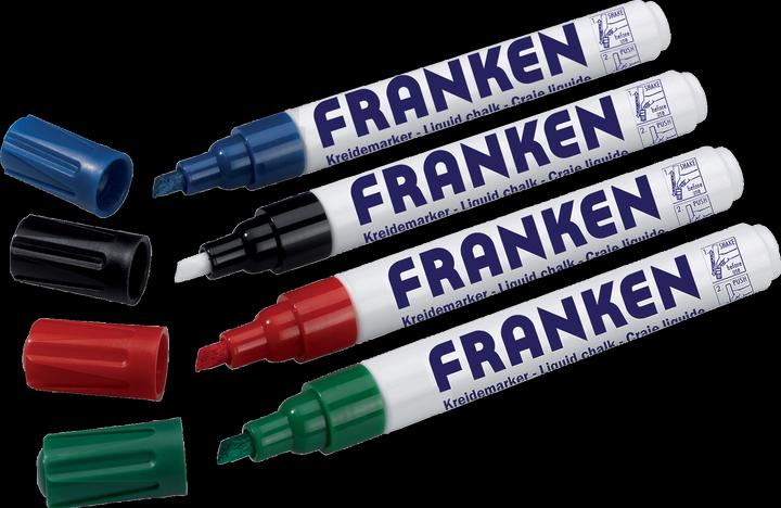 Image du produit Franken Marqueur craie Jumbo (Multicolore, 6 mm, 4 x)