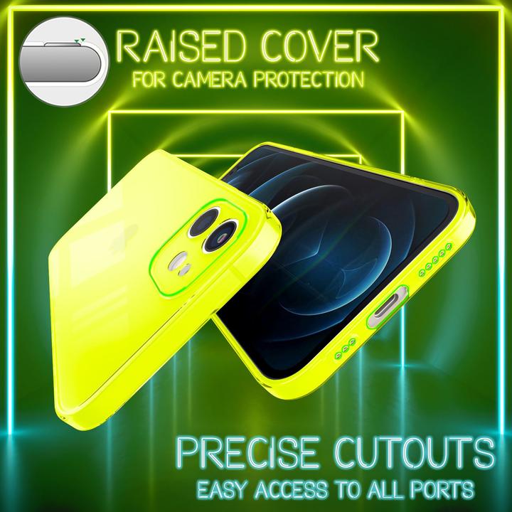 Actual product image Nalia Clear Neon Cell Phone Case (Apple iPhone 12)