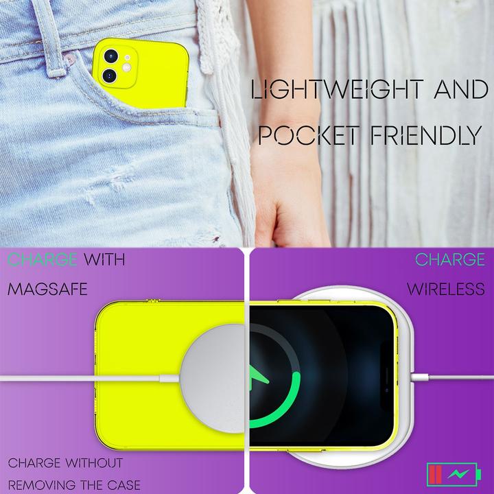 Actual product image Nalia Clear Neon Cell Phone Case (Apple iPhone 12)