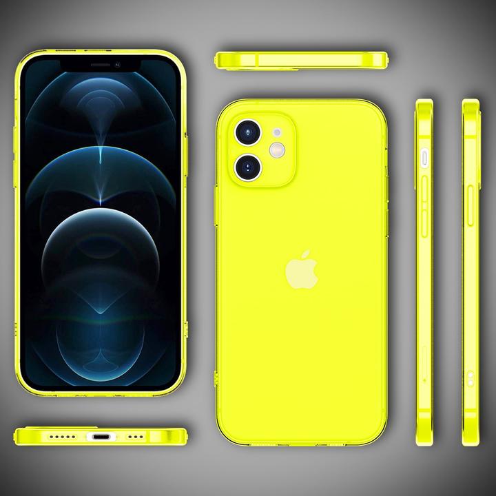 Actual product image Nalia Clear Neon Cell Phone Case (Apple iPhone 12)