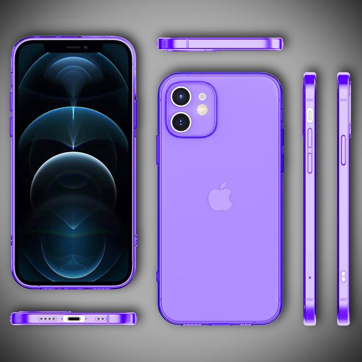 Actual product image Nalia Clear Neon Cell Phone Case (Apple iPhone 12 mini)