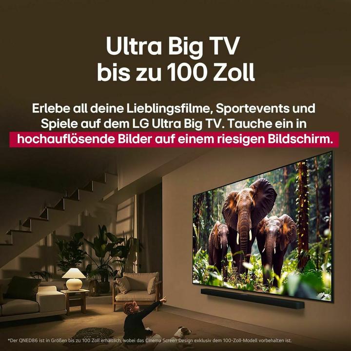 Produktbild LG 86-Zoll QNED evo AI QNED86 MiniLED 4K Smart TV (86", QNED86, QNED, 4K, 2025)