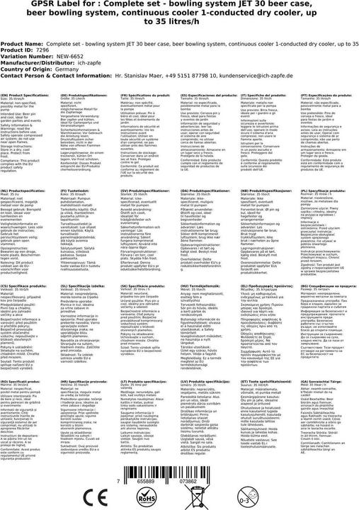 Image du produit Ich-zapfe JET 30 machine a biere, pompe