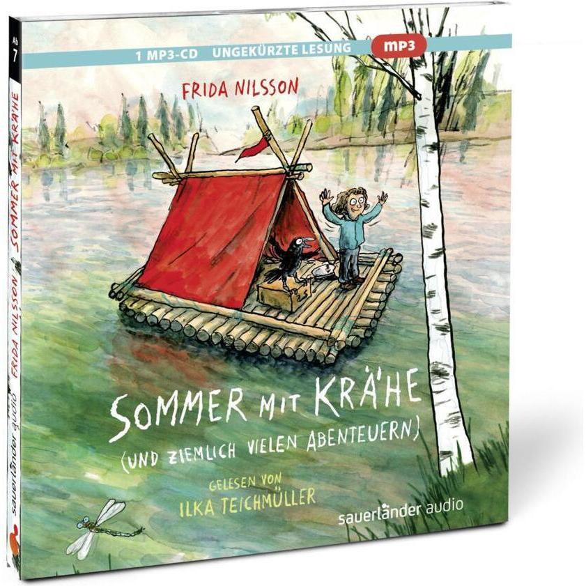 Thumbnail - Sommer mit Krähe (und ziemlich vielen Abenteuern), Hörbücher von Frida Nilsson, Ilka Teichmüller, Anke Kuhl, Friederike ...