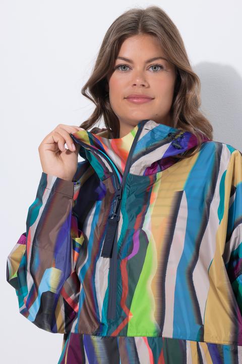 Actual product image Laurasøn Abstract Striped Rain Poncho (One size)