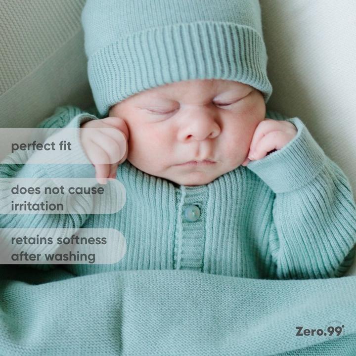 Produktbild Zero.99 2er-Set Babymützen für Neugeborene, 100% Baumwolle