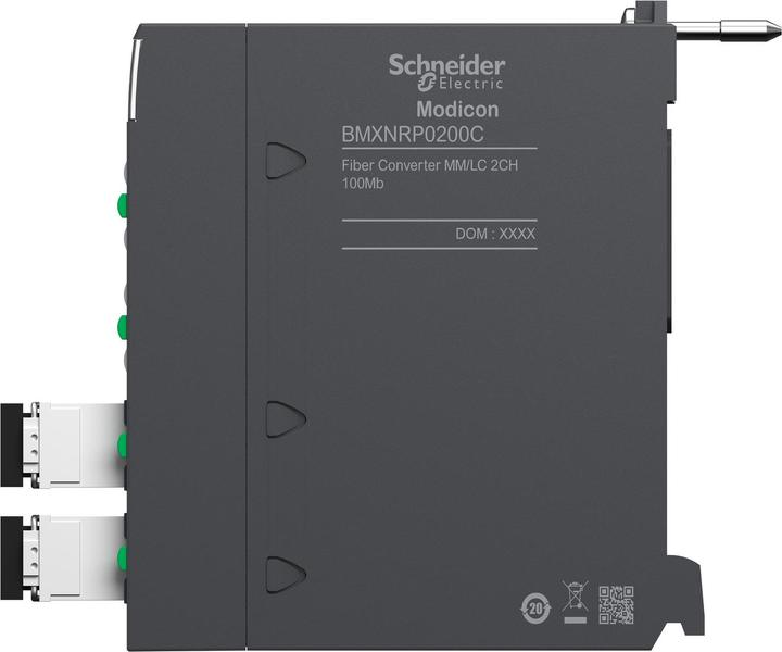 Image du produit Schneider Electric CONVERTISSEUR DE FIBRES MM/LC 2CH 100MB CC BMXNRP0200C