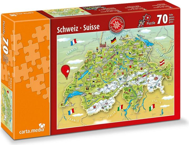 Immagine prodotto Mappa illustrata della Svizzera (70 pezzi)
