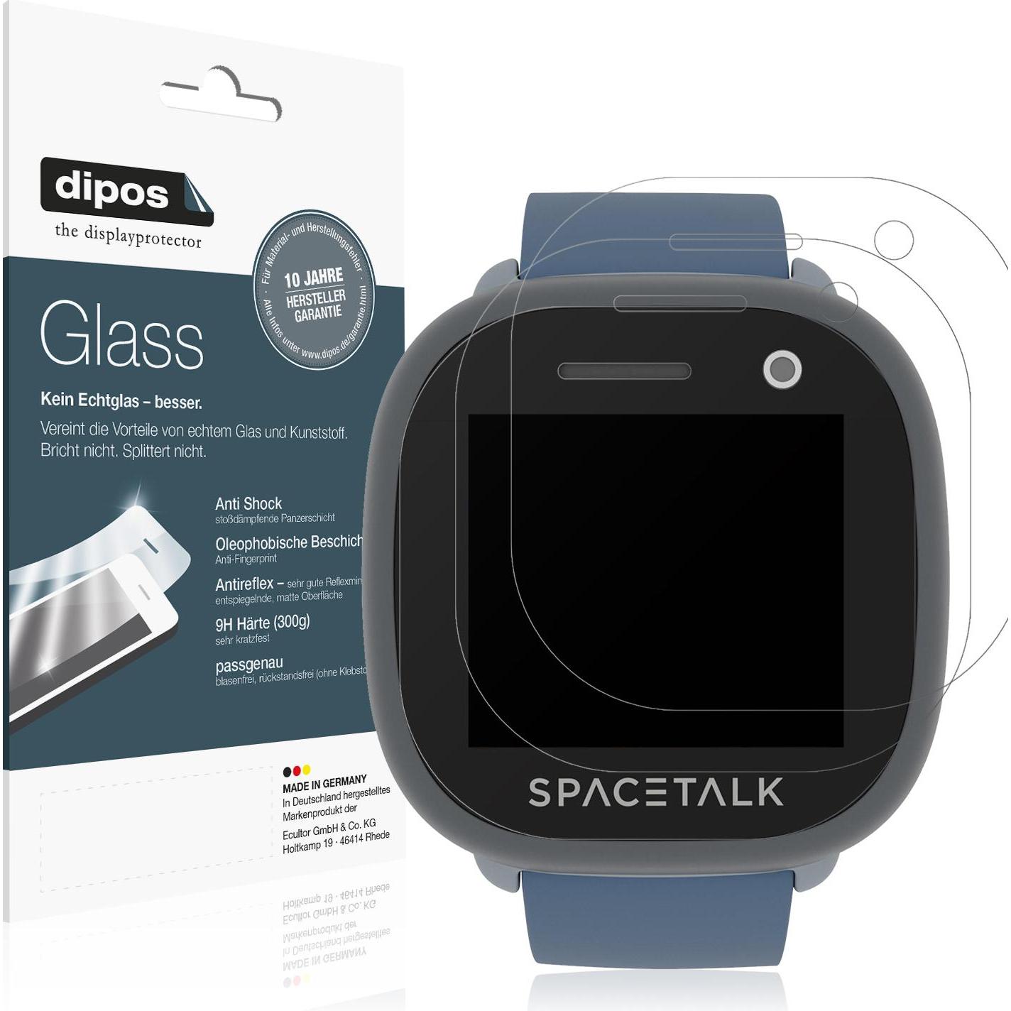 Dipos Anti-Shock Displayschutz Matt 9H, Smartwatch Schutzfolie, Transparent